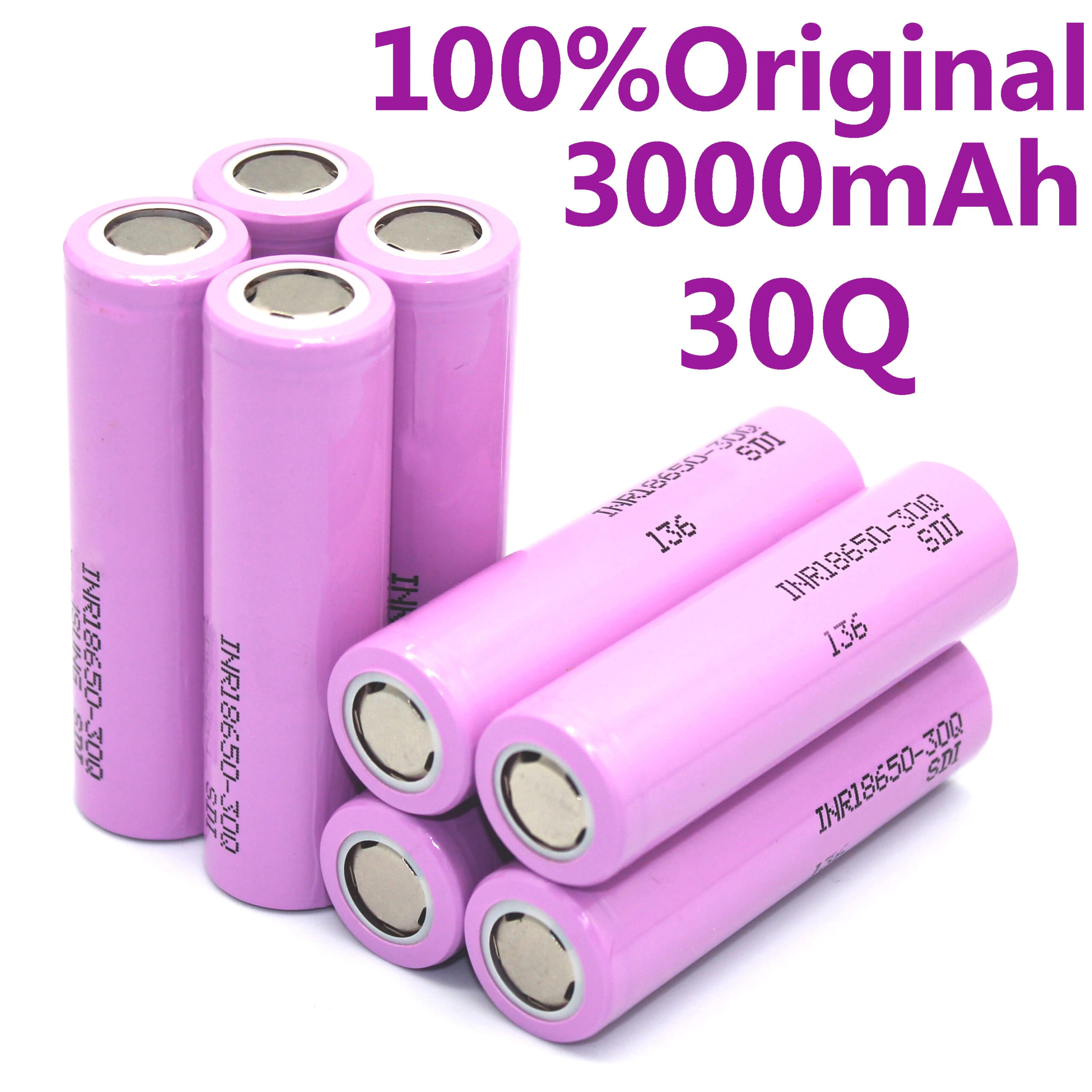 BATERÍA - 18650 - SAMSUNG - INR 30Q 3000mAh 3.6V 15A - (Pack x 1) - ROSA - Imagen 2