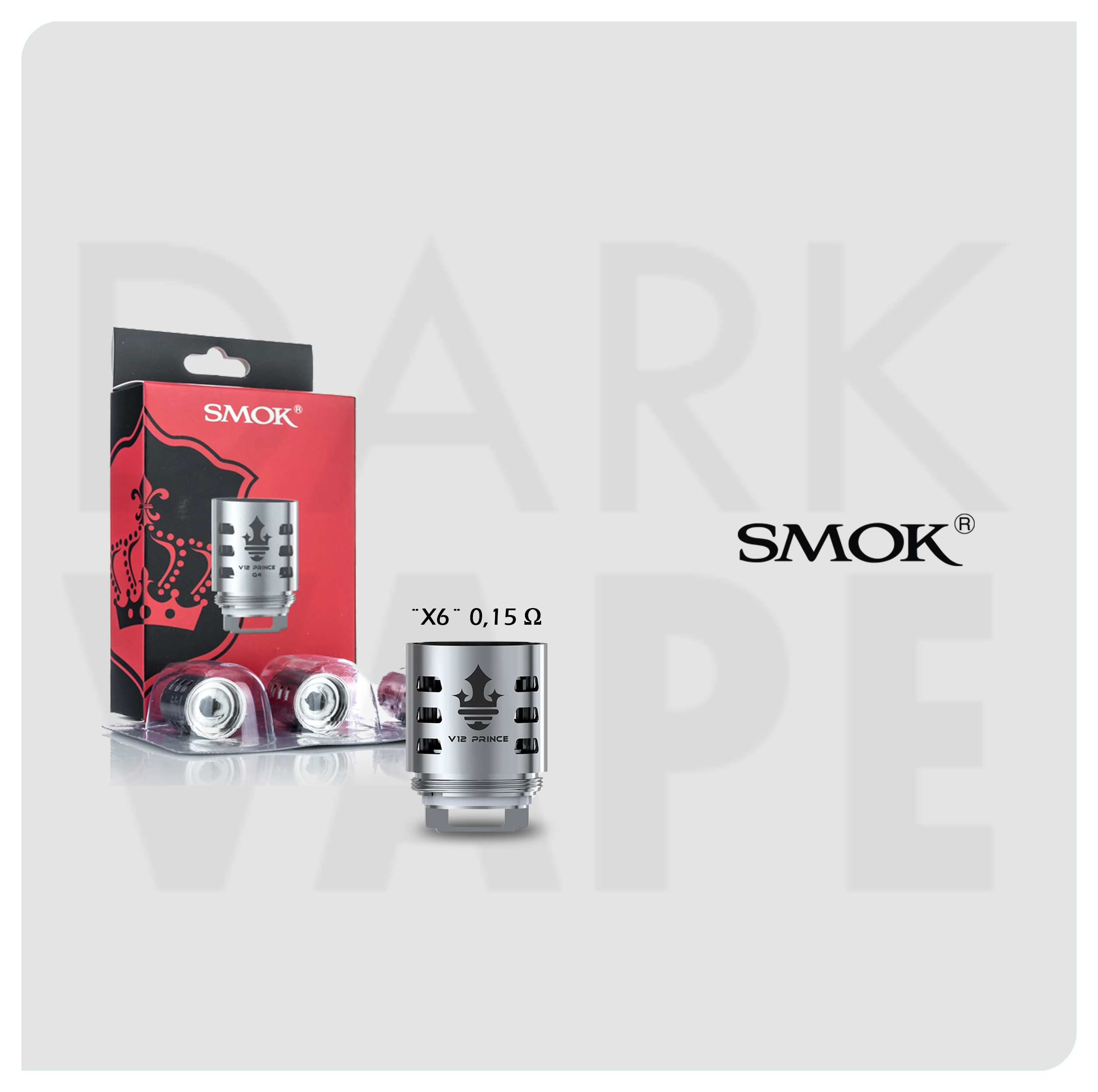 RESISTENCIA - Comercial - Smok - TFV12 Prince X6 Coil 0.15 ohm - (Pack x 3)