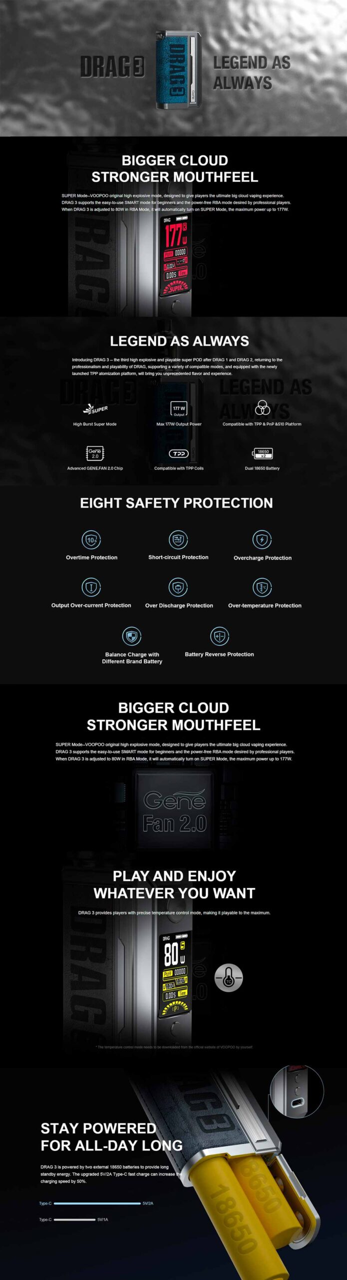 DRAG 3 MOD Avanzado - SMOKY GREY - Imagen 8