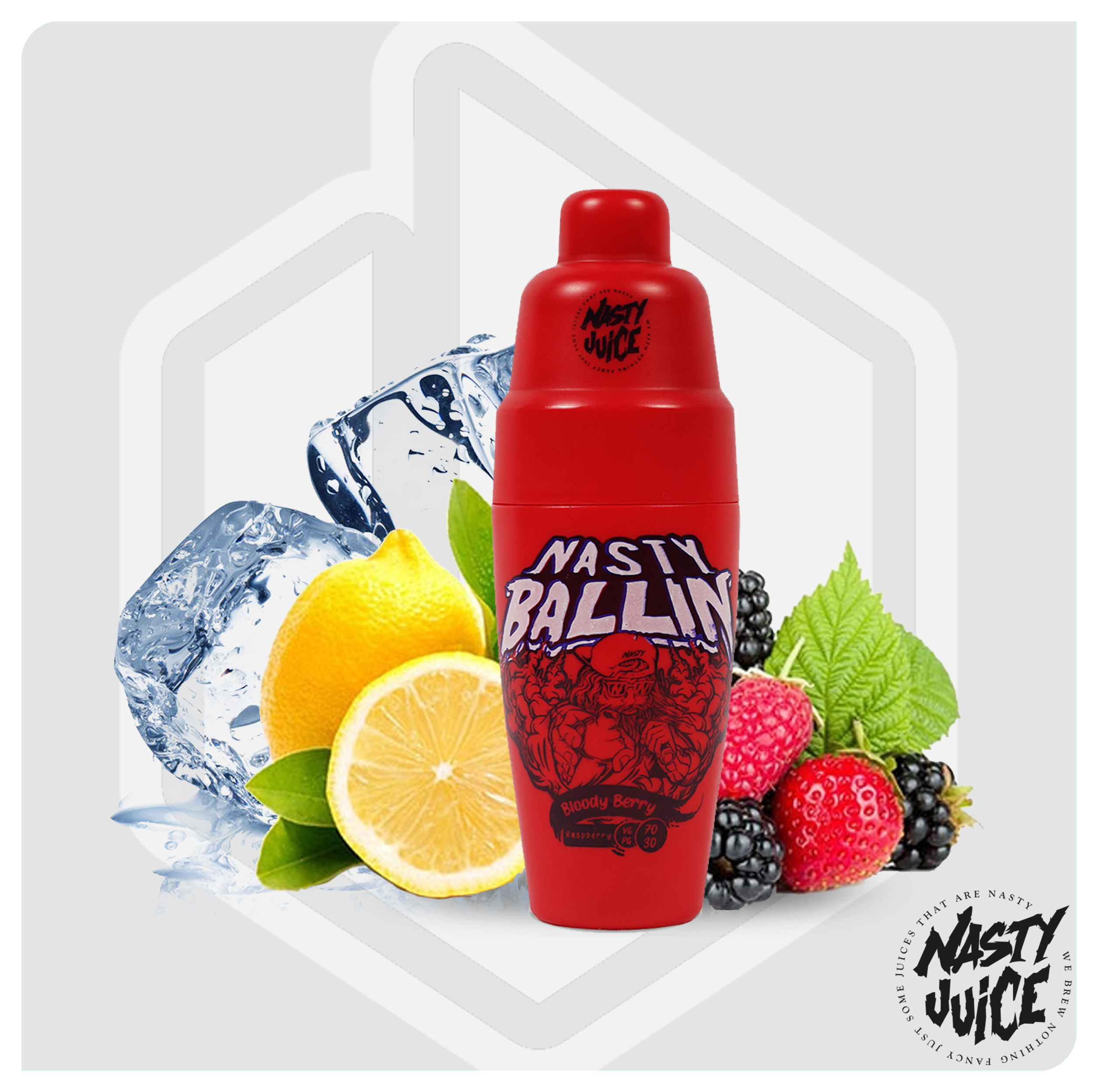 Ballin Bloody Berry "Low Mint" - Nasty Juice