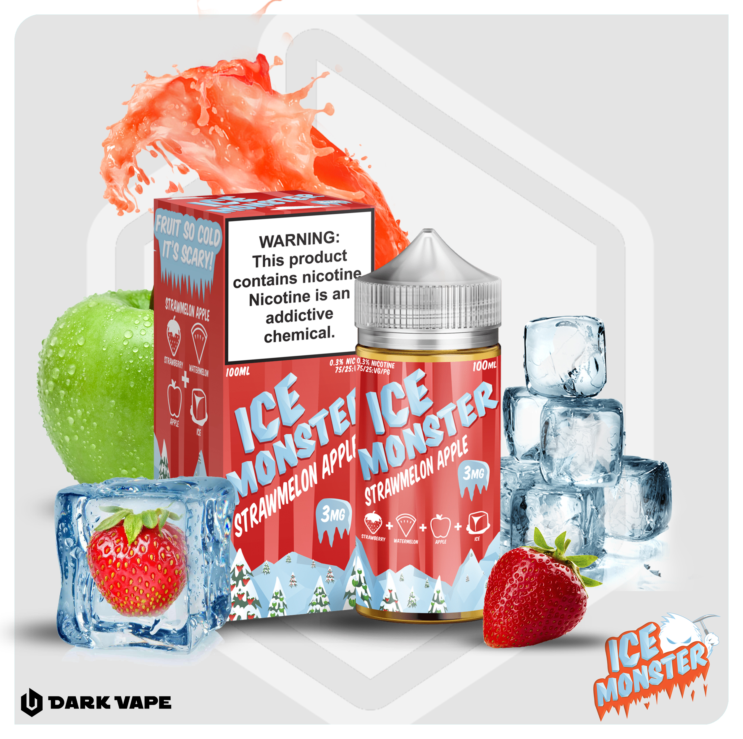 Jam Monster - ICE Strawmelon Apple - 3mg - 100ml