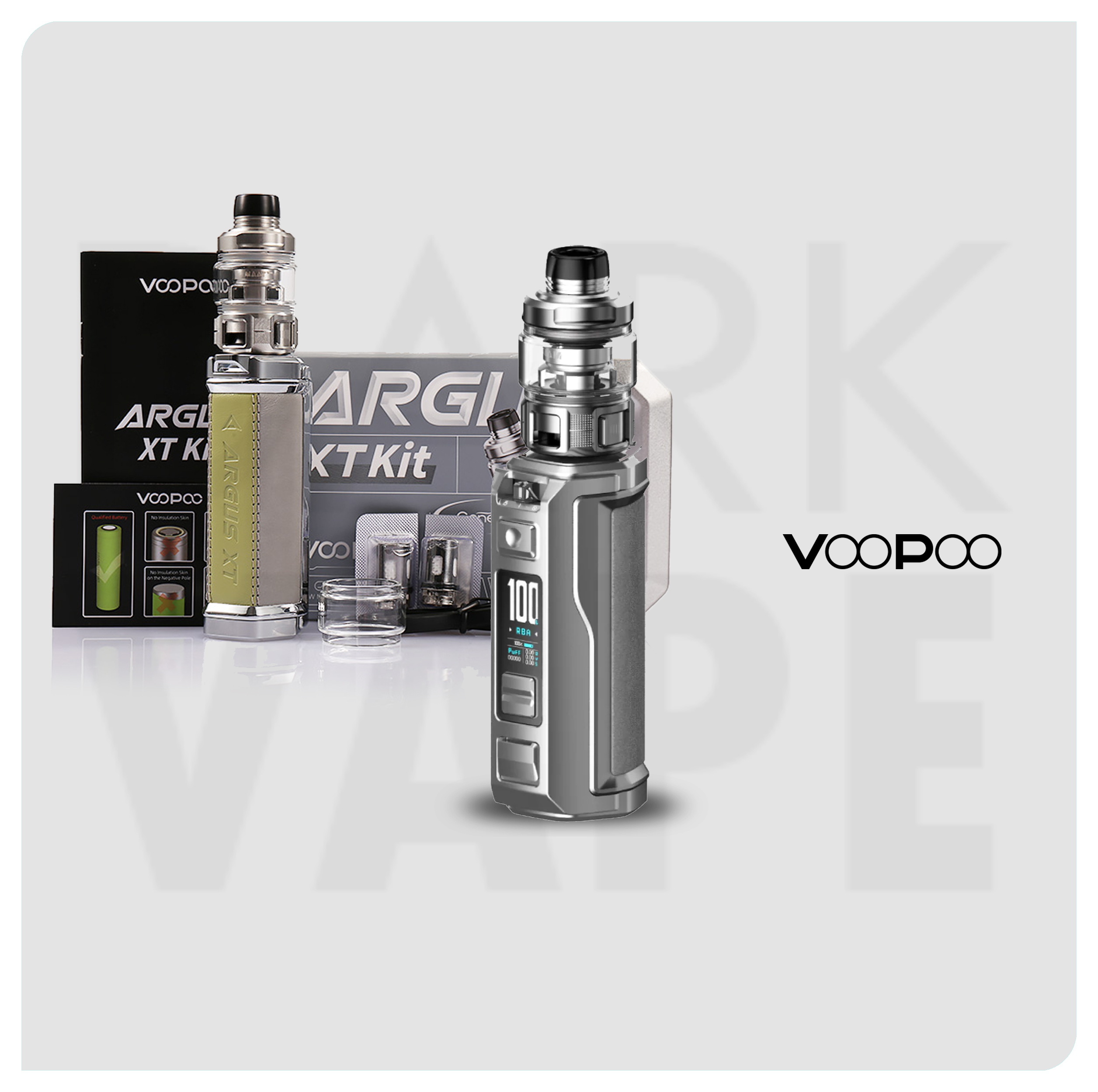 KIT vaper Electrónico - Voopoo Argus xt kit - 100w - SILVER GRAY