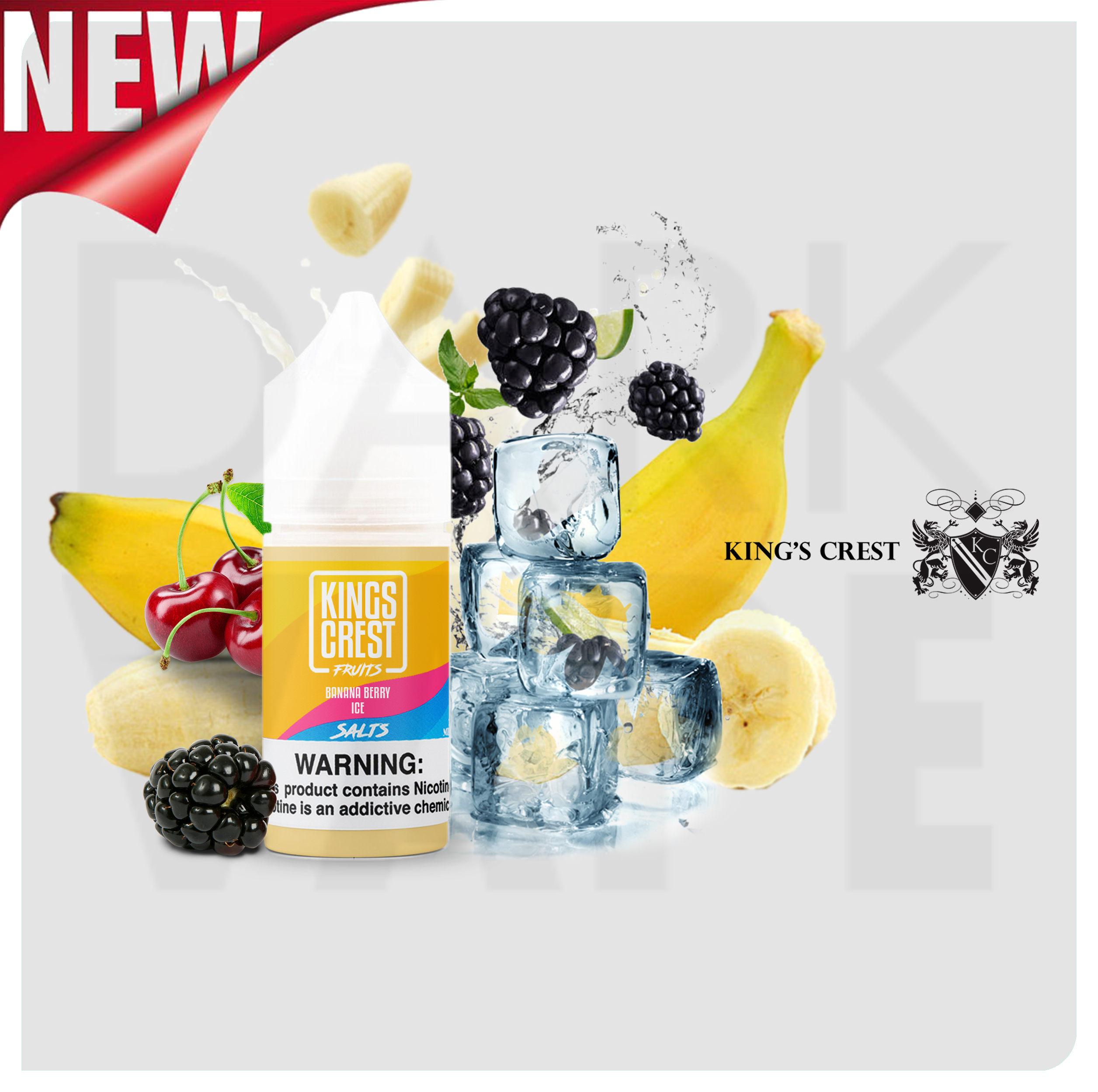 King´s Crest Fruits Sal Nic - Banana berry ice - Imagen 2
