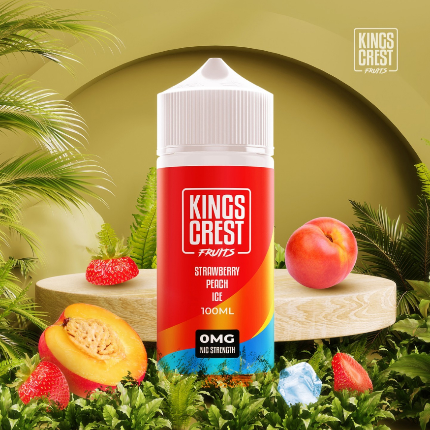 King's Crest Fruits - Strawberry Peach Ice - 120ml - 3mg - Imagen 3
