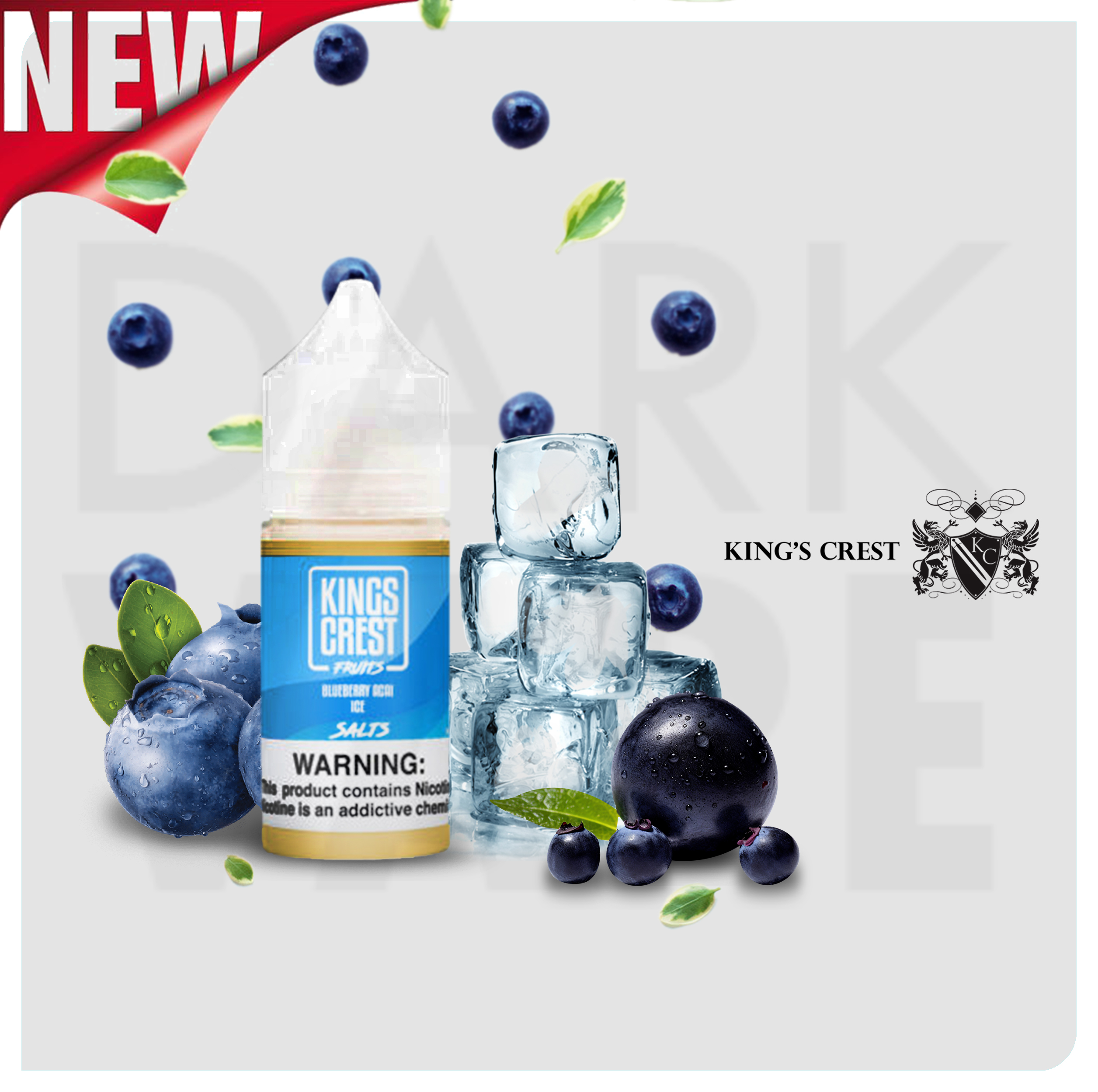 King´s Crest Fruits Sal Nic - Blueberry Acai Ice - Imagen 2