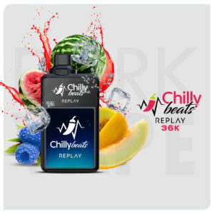 Descartable ChillyBeats REPLAY 36K - REPLAY 36K - Brain Freeze + Double Melon Ice + Blue Raspberry Ice