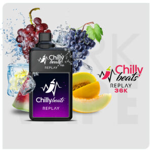 Descartable ChillyBeats REPLAY 36K - REPLAY 36K - Triple Grape Ice + Melon Watermelon Ice + Halls Black Cherry