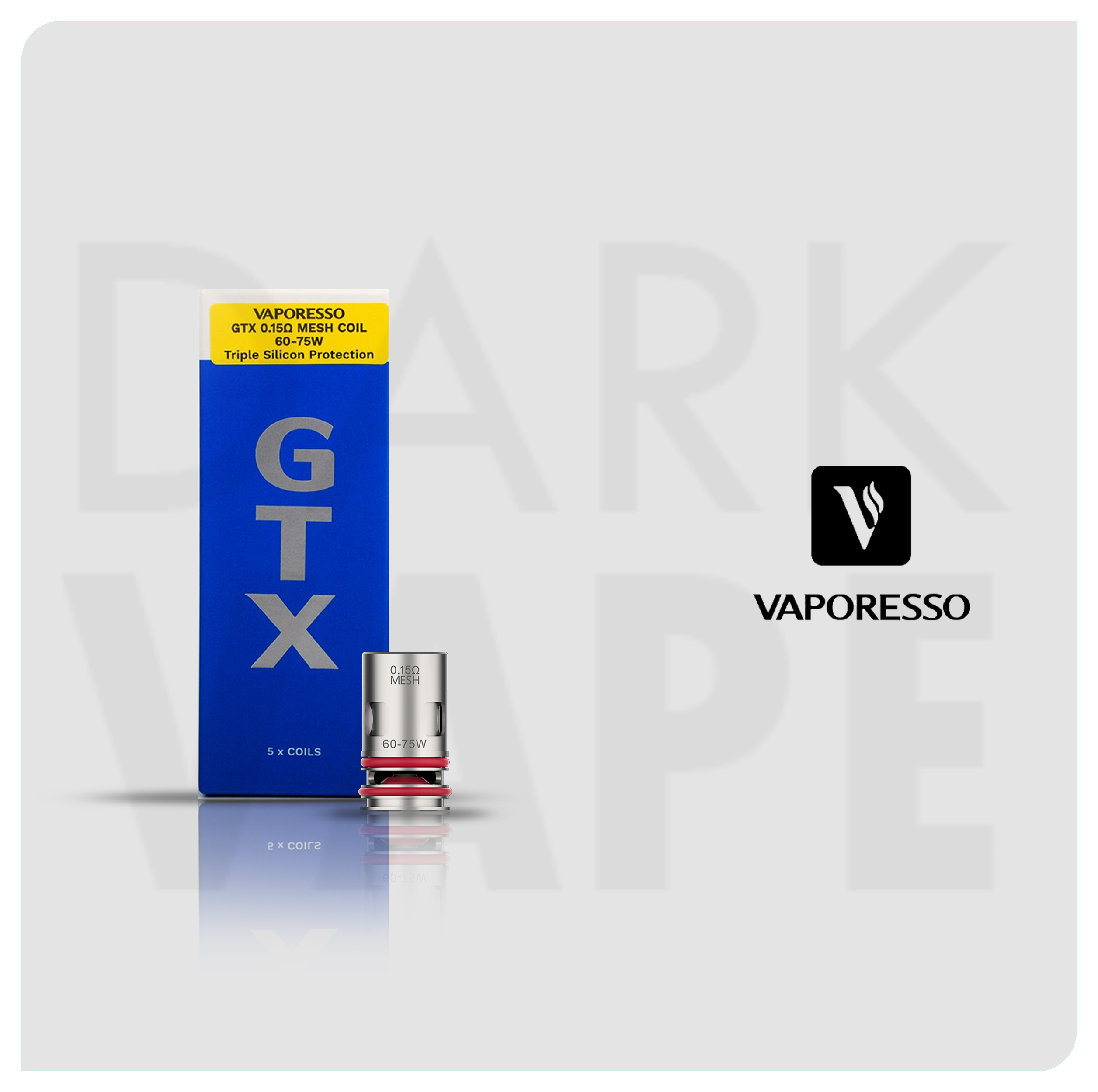 RESISTENCIA - comercial - Vaporesso - GTX-V2 0.15Ω MESH 60-75w (triple Silicon Protection) - (Pack x 5)