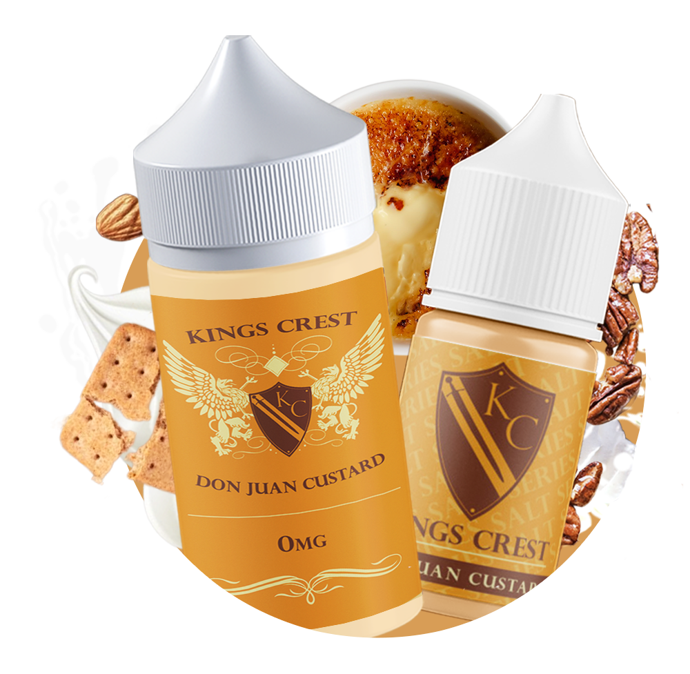 kings crest eliquid. Don juan custard eliquid 120ml