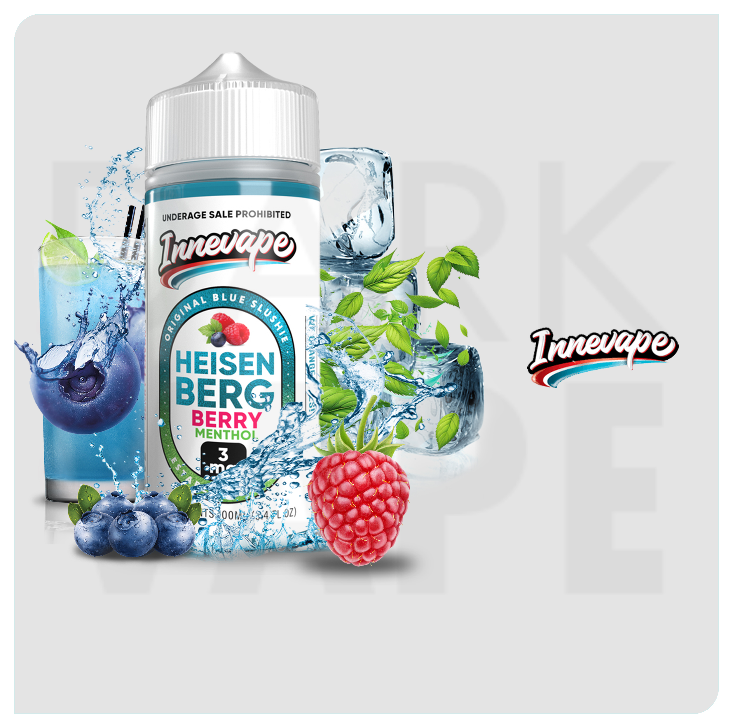 E-LIQUID - Heisenberg Berry Menthol - 3mg - 100ml INNEVAPE
