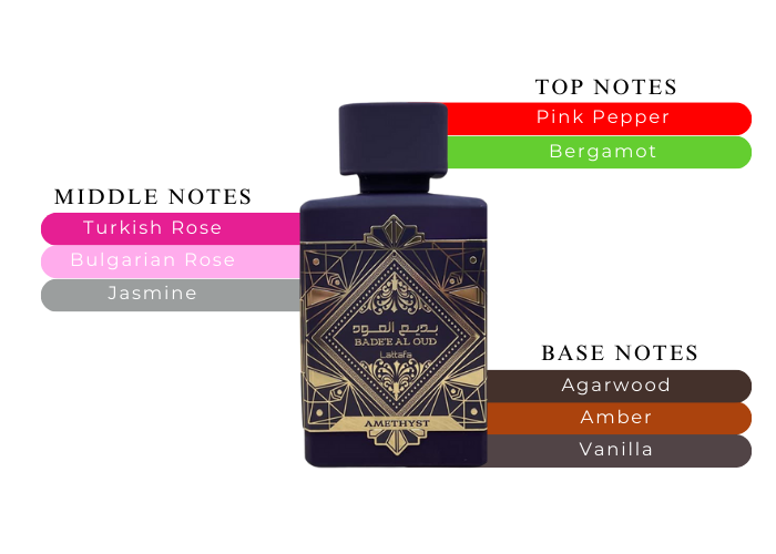 Lattafa - Bade'e Al Oud Amethyst EDP - 100ml - Violeta - Imagen 6