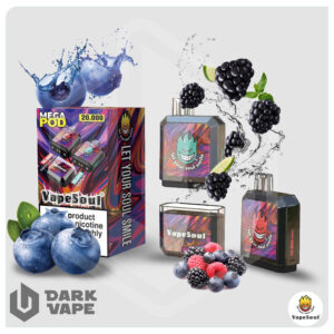 5% - 20.000 puff Mega Pod Blue Raspberry + Mix Berry