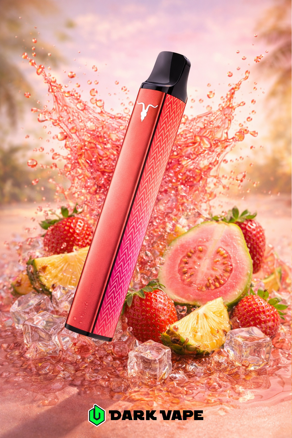 DESECHABLE - V-NANO - IGNITE - Strawberry Guava Ice - 5% - 1000 puff - BLACK